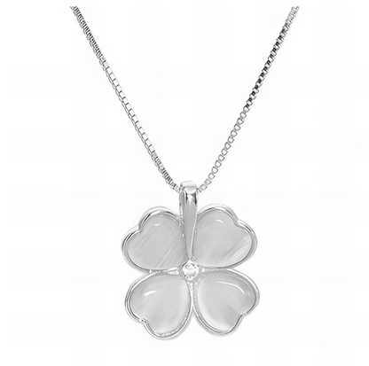 Silver four leaf clover